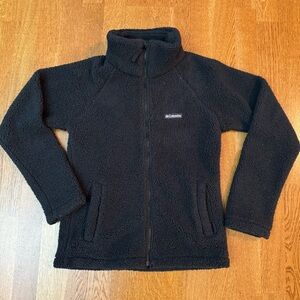 Columbia Sportswear Fleece Jacket Women's Size XS Black Long Sleeve